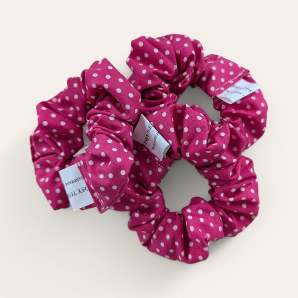 Scrunchie - Hot Pink Polka Dot - Image 2