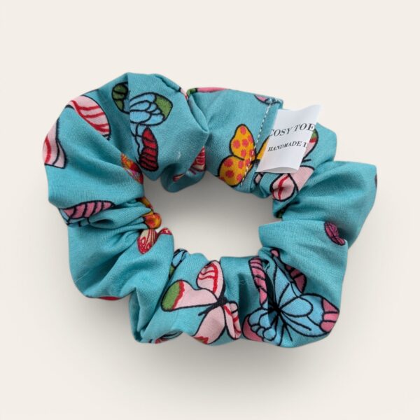 Scrunchie - Turquoise Butterflies