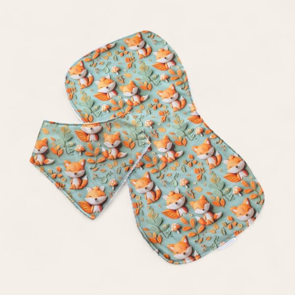 Baby Bib & Burp Cloth Set - Image 2