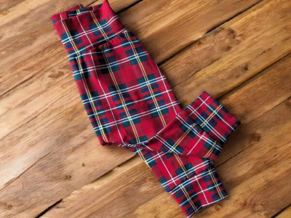 Baby/Toddler Leggings - Red Tartan - Image 3